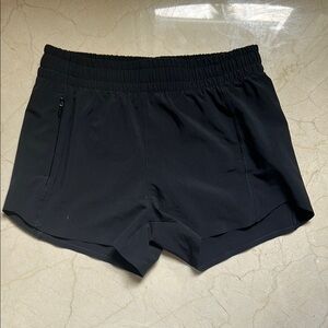 Athleta Black Athletic Shorts Lightweight Elastic Waist